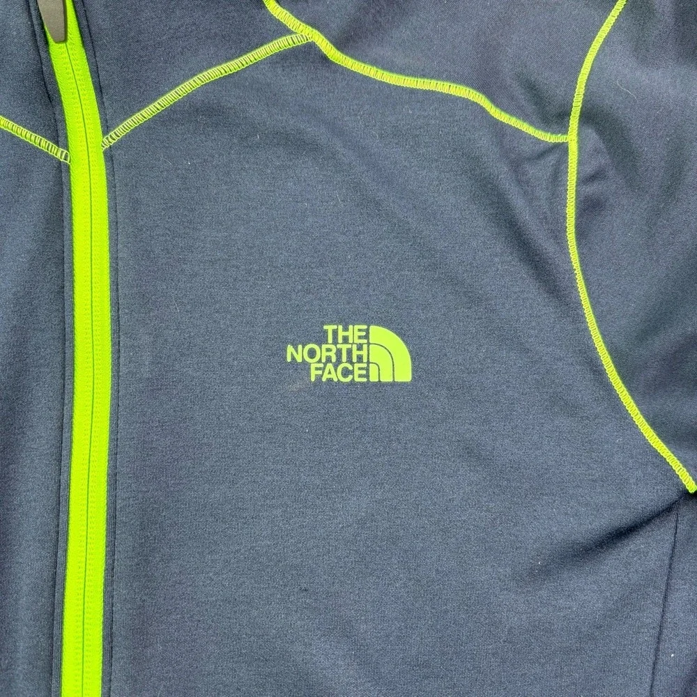 The North Face Mens‎ Mountain Athletics Track Jacket Navy Blue Lime Green Small